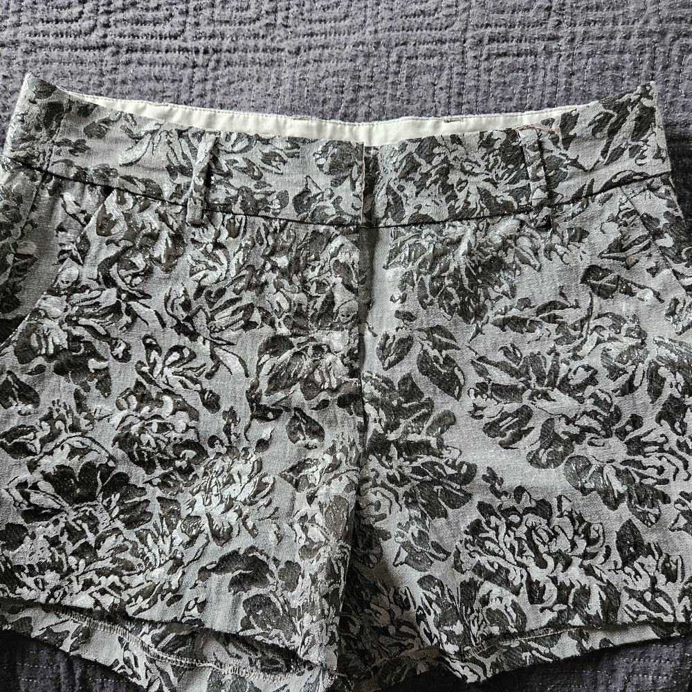 LC Lauren Conrad High Waist Gray and White Shorts